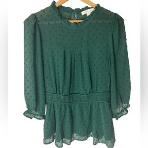 Monteau Green Textured Blouse
